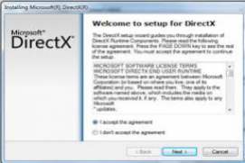 DirectX End User Runtime Web Installer
